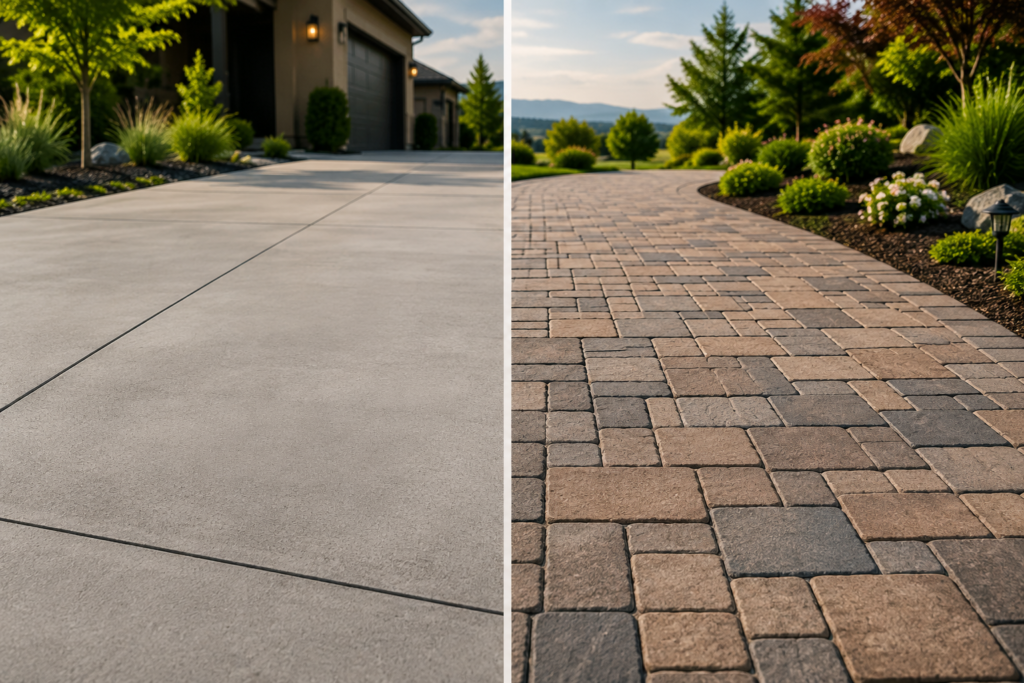 Concrete vs pavers
